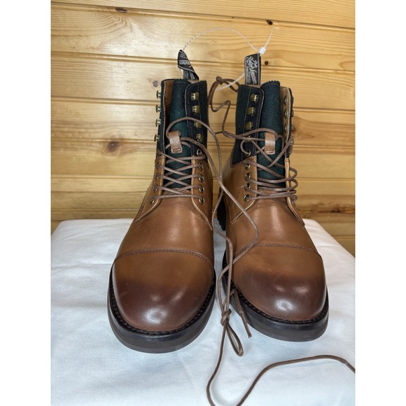 POLO RALPH LAUREN  Men\'s Bryson Leather & Tartan Plaid Wool Boot Size 7 NEW $228 main image 8